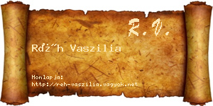 Réh Vaszilia névjegykártya